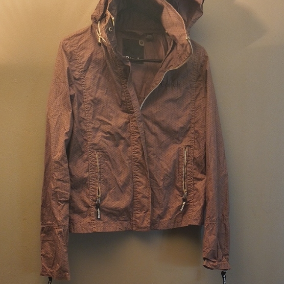 Bench - Brown Checkered Windbreaker Jacket - Women's Medium - Picture 4 of 11